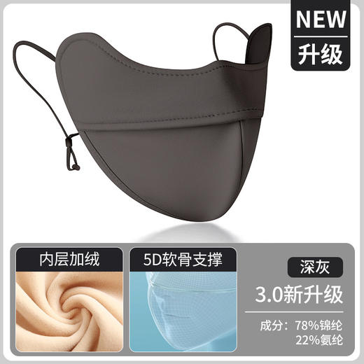 【小米专属】冬季加绒保暖鱼骨透气防晒口罩 UPF50+（2只） 商品图2
