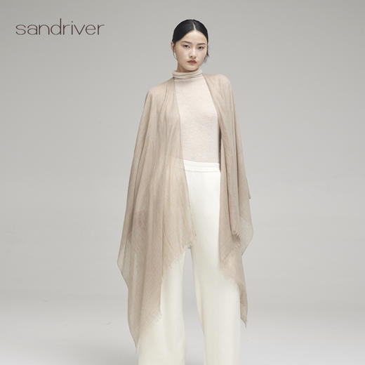 羊绒超轻薄U型斗篷SJF96W769N 商品图0