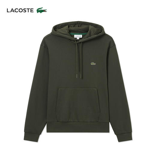 Lacoste法国鳄鱼男装新款套头纯色简约休闲抽绳连帽卫衣SH1643-98 商品图1