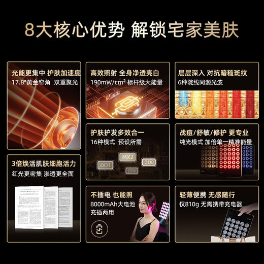 JOVS大排灯｜4种光波，搭配7种模式，专业护肤 商品图2