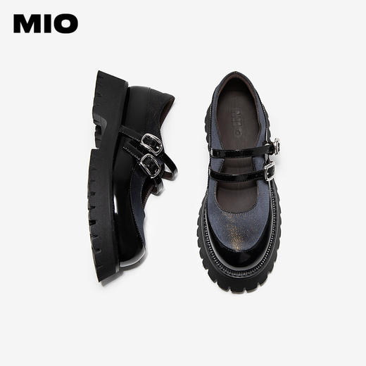 MIO米奥厚底皮带扣设计玛丽珍鞋酷感学院风休闲鞋M251414447 商品图3