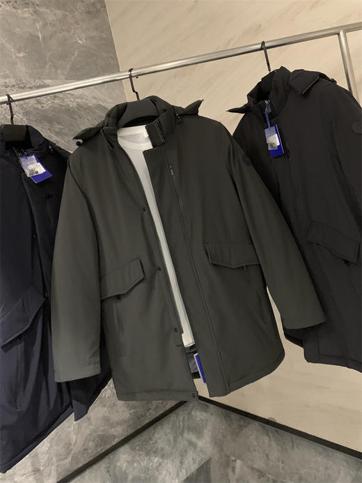 欧单小众!内置温度计!2024秋冬户外加厚保暖工装中长连帽派克棉服棉衣！ 商品图8