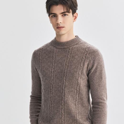 【LP同款】LPIUTY美利奴羊毛纯色绞花男士羊毛衫，秋冬足够温暖B058320（下单3-7天发货） 商品图5