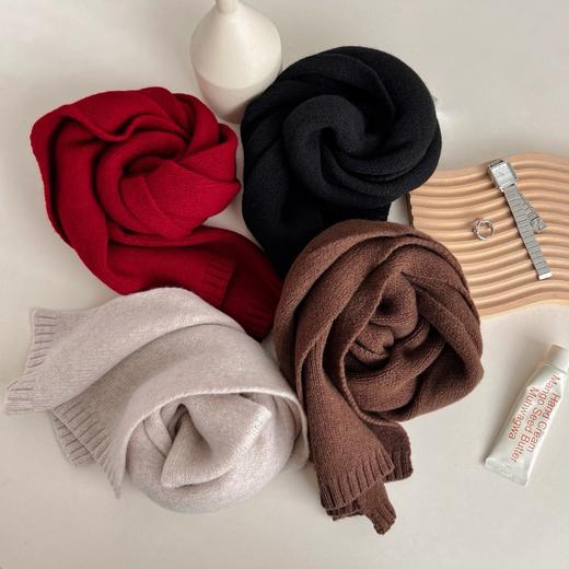 老米优品🎈3-5天。围巾！文艺氛围感《100%澳洲进口绵羊毛围巾》温暖，文艺，BAI搭。WJ241126A 商品图4