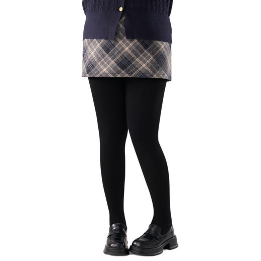 「七色可选！360°微压塑形」大码灰色打底裤秋冬季加绒连裤袜胖mm加肥外穿不掉档保暖棉裤袜下装 商品图4