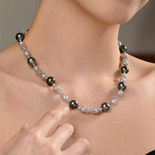 【库存极少】Manreya玛芮雅海洋公主 高端大溪地真多麻珍珠项链 商品图1