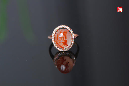 【婉如】南红冰飘戒指 商品图1