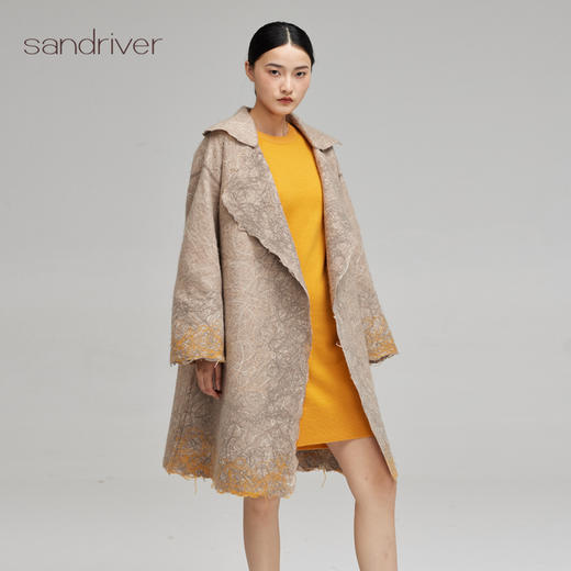 青海羊绒女士小圆领连衣裙SJF96W505N 商品图4