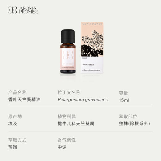香叶天竺葵精油 玫瑰般的香气中带着薄荷般的香草味 商品图2