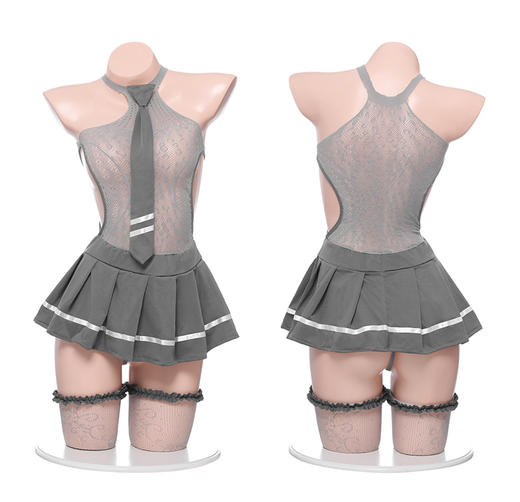 霏慕 甜酷学妹网衣裙套装7441 情趣内衣制服诱惑jk学妹装清纯学姐风角色扮演情趣衣服女性 甜酷学妹款 商品图10