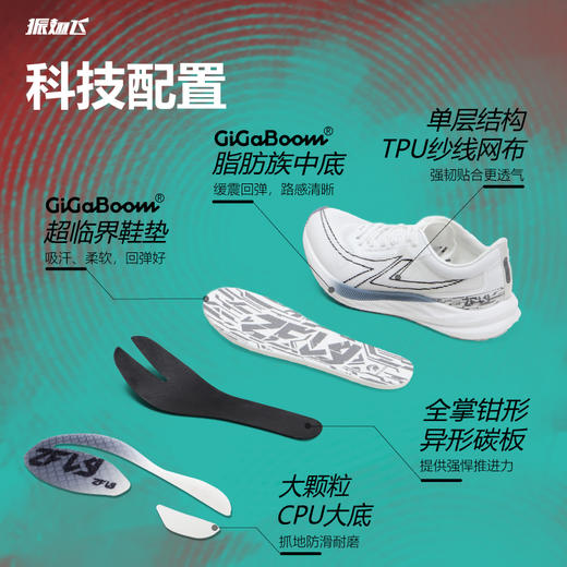 ZFLY振翅飞全掌碳板中考竞速体测鞋短跑跳高跳远训练鞋 商品图1