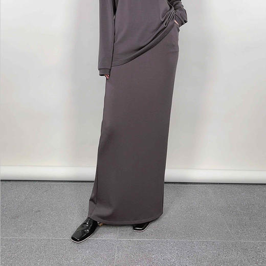 【顺丰包邮】13836 洛诗琳INS风简约休闲松紧腰直筒长半裙5005 商品图3