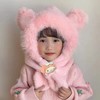 新款冬季小熊帽子围巾一体加绒保暖儿童防风护耳帽男女童毛绒加厚💕 商品缩略图6