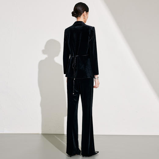 IWY/黑色西装套装女新款秋冬轻奢高级感职业正装小西服丝绒套装24CP642 商品图4