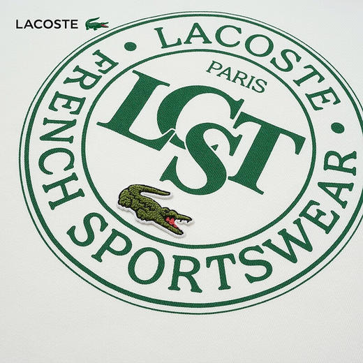 Lacoste法国鳄鱼男装新款时尚宽松纯棉套头圆领长袖卫衣SH2897-10 商品图9