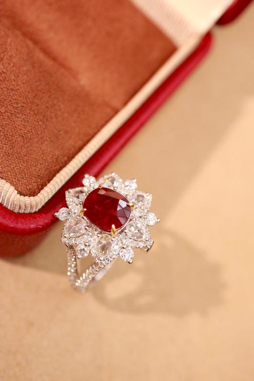 1.8ct刻面红宝石戒指 商品图2