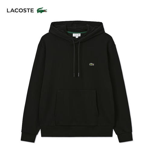 Lacoste法国鳄鱼男装新款套头纯色简约休闲抽绳连帽卫衣SH1643-98 商品图7