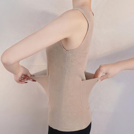 「19.9元到手！二合一设计」新款秋冬无痕磨毛德绒保暖背心 女双兜护腰暖肚打底口袋保暖背心女内衣上衣 商品图2