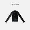 COCO ZONE " 千金风  "系列 丝绒立领长袖T恤ACC1D2691 商品缩略图0