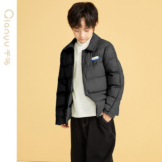 笛莎千与2024冬季新款男女童同款简约时尚衬衫式轻薄羽绒服 商品图6