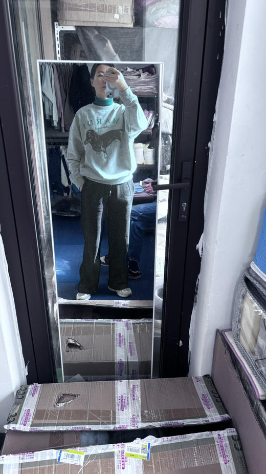 【捡漏 又要抢光了】可儿自留3色 特长款 Lulu Scuba 微绒阔腿裤 适合长腿MM 商品图12