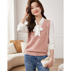 【129选3件，不退换】 熙世界法式针织马甲女2025春秋新款外搭v领坎肩毛衣背心设计感 商品缩略图9
