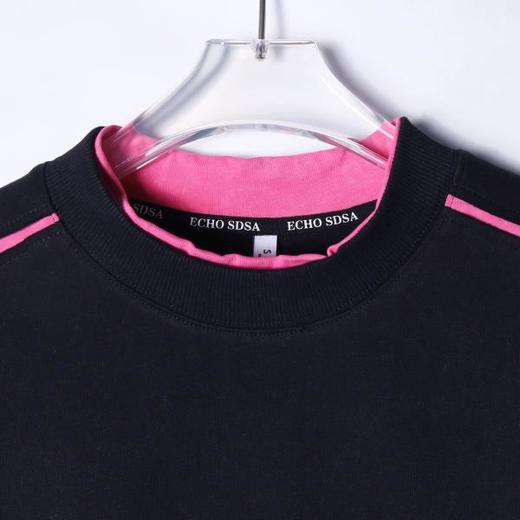 WY760季新款时尚个性美式撞色圆领长袖卫衣时尚宽松百搭上衣潮 商品图2