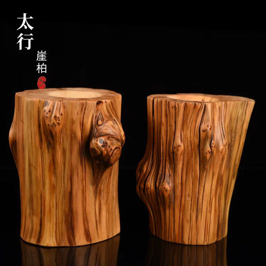 崖柏文昌笔筒 商品图0