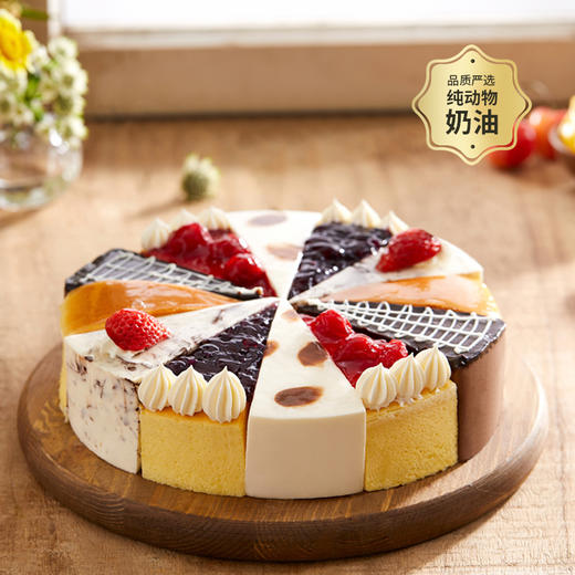 【12块分享】爆款花镜下午茶，一次品尝6种美味蛋糕，破解选择困难症，聚会推荐（成都幸福西饼正价） 商品图0