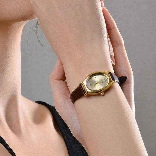 Manreya玛芮雅心动时分法式复古真皮手表 商品图1