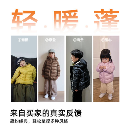 【抗湿绒】2.0升级款儿童超轻羽绒服PDWT2422 商品图5