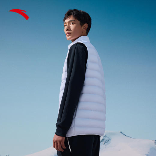 安踏中国队羽绒马甲男士2024冬季保暖鸭绒运动休闲背心152447925 商品图1