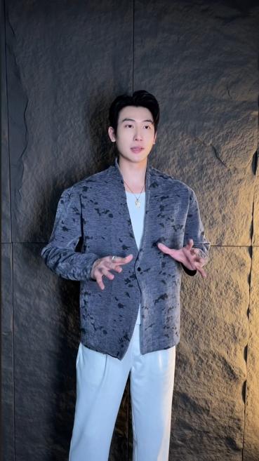 WT57秋季新款男士时尚港风扎染印花休闲上衣复古宽松潮流休闲男外套 商品图0