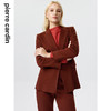 皮尔卡丹女装西装秋季简约焦糖色经典羊毛西服上衣P3356U3950C0
 商品缩略图4