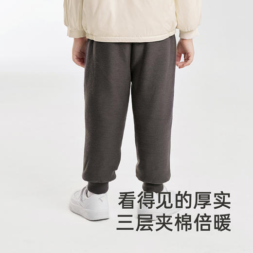【商场同款】英氏男童裤子冬季夹棉长裤保暖百搭儿童休闲裤新款 商品图3