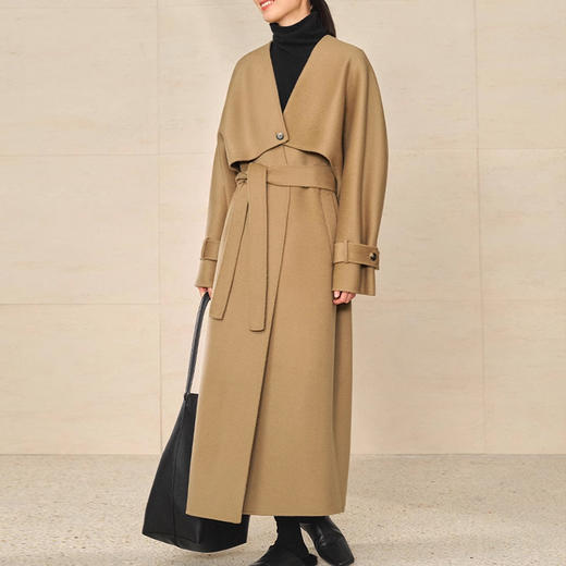 裁缝学苑AQ389羊毛双面羊绒大衣纸样女装无袖马甲V领外套套装样板 商品图4