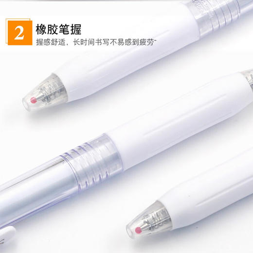 JJ99-BK斑马白色羽毛按动中性笔黑0.5 商品图2