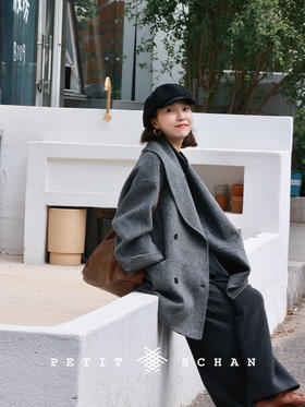PETIT SCHAN小闪 CLO#622Tuscany 托斯卡纳 羊毛羊驼毛大翻领双面呢大衣