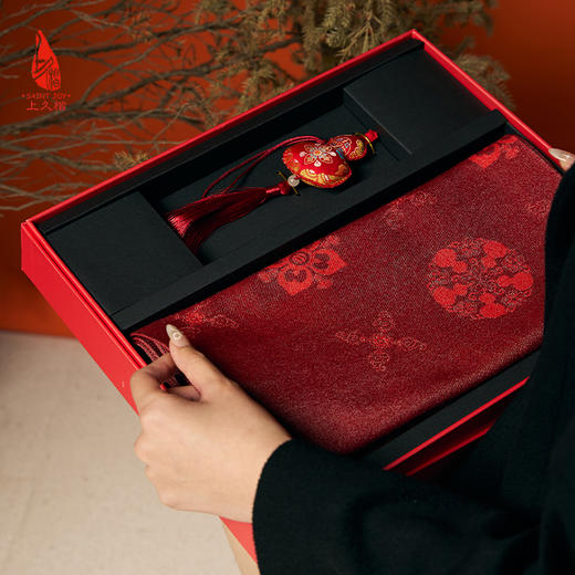 SAINTJOY/上久楷礼盒  福禄满园  宋锦挂件SPS24A07  丝毛长巾CJS24006 商品图7