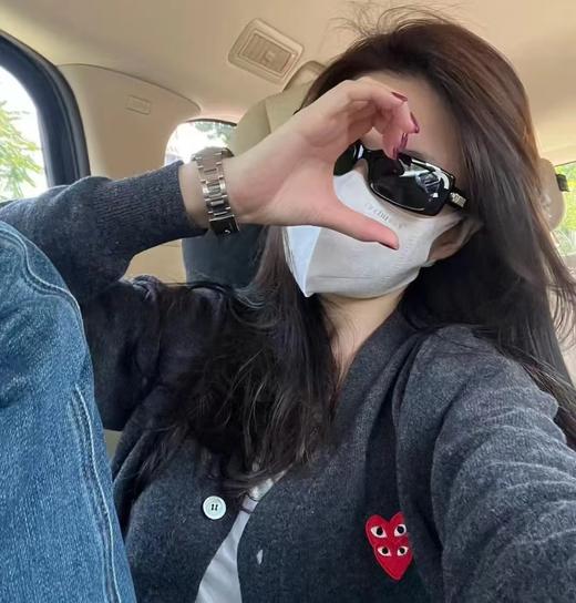 川久𝐂位不过时双心新色梅子色开衫罩衫 羊毛混纺 商品图8