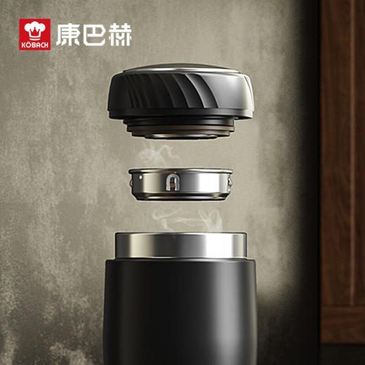 【分仓直发包邮】康巴赫经典系列曲纹盖保温杯LPB46B01 商品图1