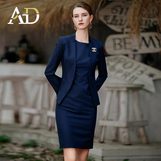 AD高端职业套装气质女神范春季工装套裙案场客服经理前台工作服 商品图1