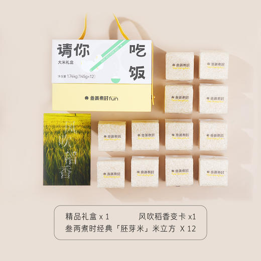 2024新米 胚芽米1.74kg 礼盒装（145g*12块）保留胚芽 兼具营养与口感 送朋友礼品（河北/内蒙古两仓发货） 商品图1