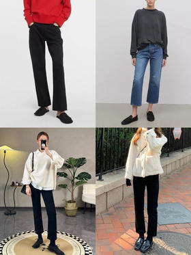 118-6 告别精致土 tr松弛慵懒 九分加绒裤 我穿29码长度如图