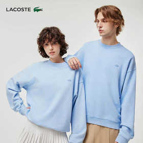 Lacoste法国鳄鱼男女同款新款时尚百搭落肩圆领卫衣SH2837-10