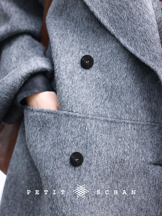 PETIT SCHAN小闪 CLO#622Tuscany 托斯卡纳 羊毛羊驼毛大翻领双面呢大衣 商品图2