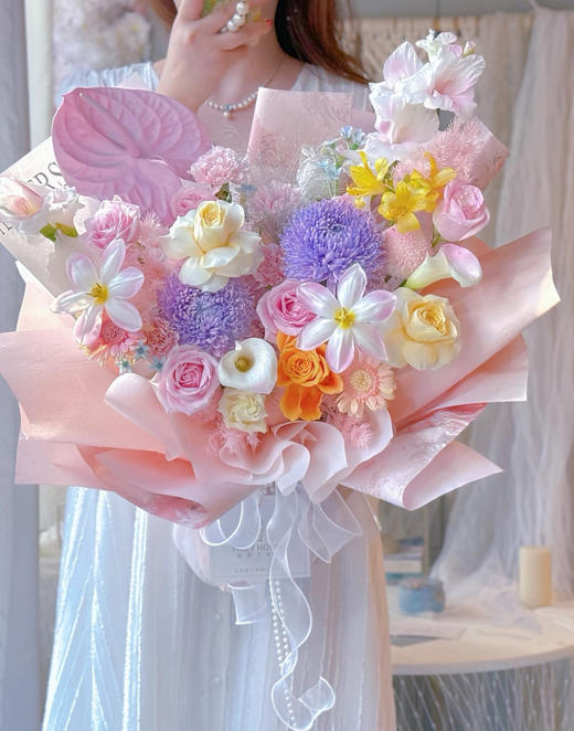 人间四月天--粉色系混搭花束 商品图1