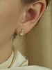 Oflye潮流饰品   S925银交叉玉髓耳钉女新款精致通勤耳环轻奢秋冬高级感耳饰 商品缩略图0