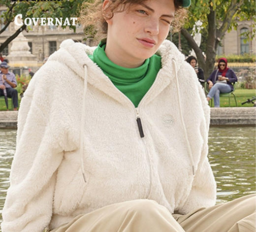 Covernat羊羔绒外套秋冬连帽保暖夹克CO2203JK04 商品图4