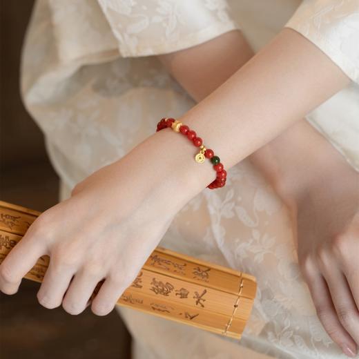 【天然红玛瑙 祝福常伴】 MS Lemuguet文创设计天然红玛瑙 九紫离火开运手链 开运耳钉 购买任意两件产品送随机天然石福袋一个 商品图0
